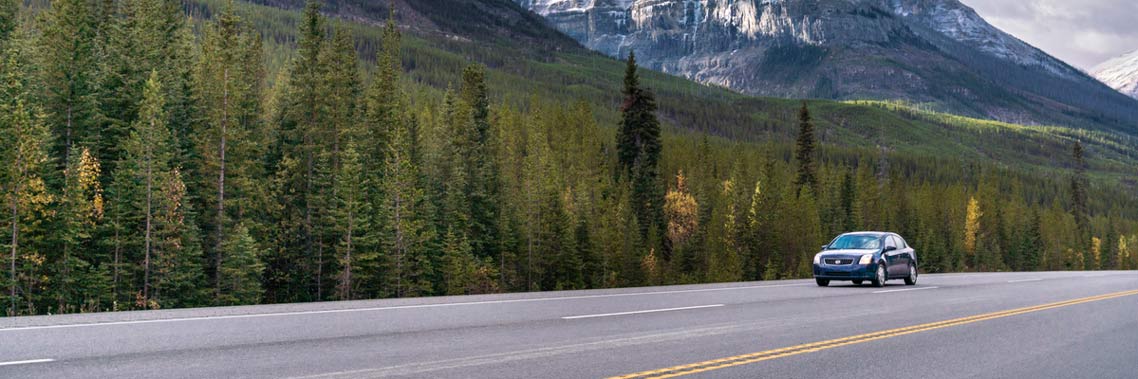 Car cruising on highway