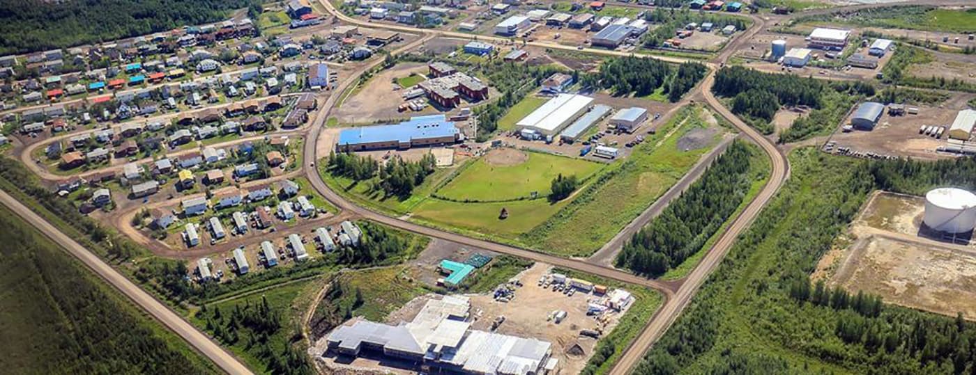 Aerial view of Norman Wells