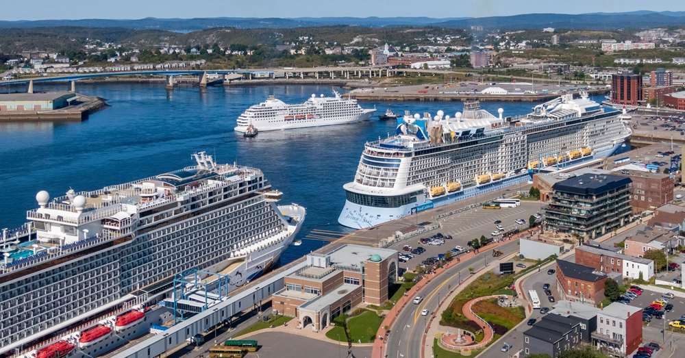 Port Saint John with cruise ships in harbour