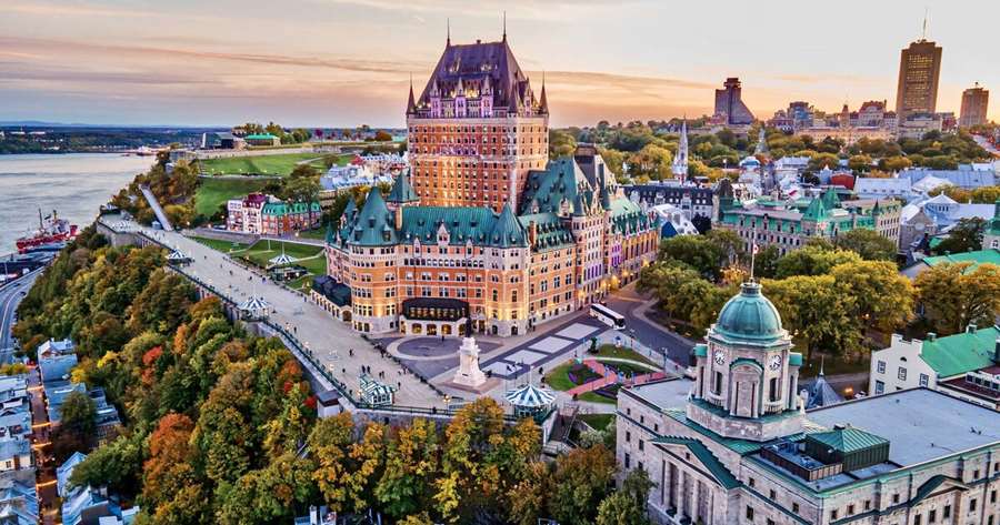 Quebec city showing the Saint Lawrence river