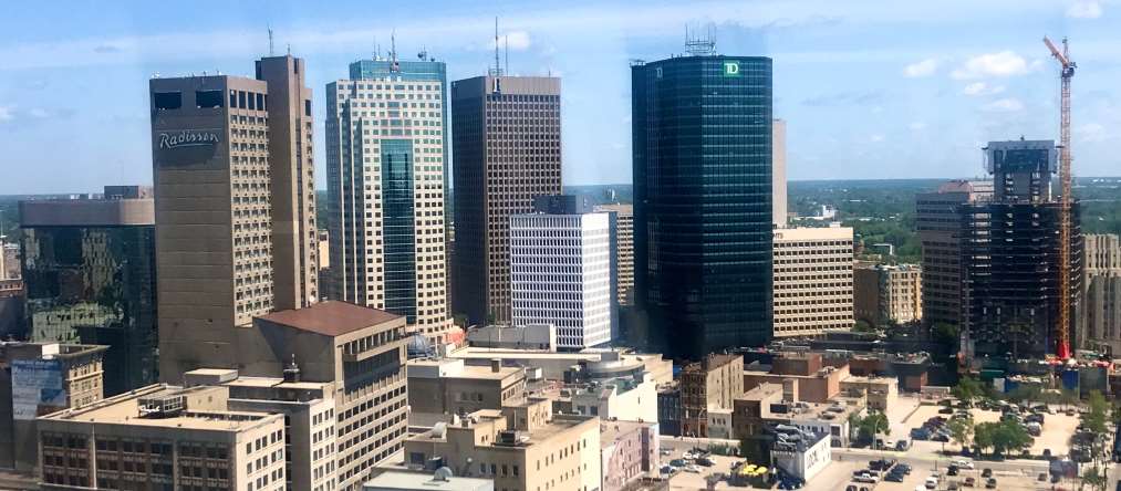 City of Winnipeg showing skyscrapers